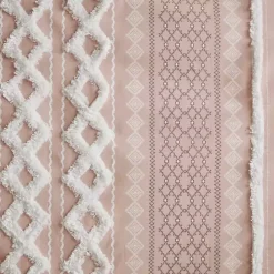 New Kirklands Home Blush Chenille Stripe Curtain Panel, 84 in. Pink