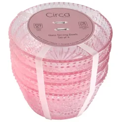 Outlet Kirklands Home Blush Circa Hobnail Bowls, Set of 4 Pink