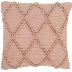 New Kirklands Home Blush Diamond Lattice Throw Pillow Pink