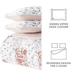 Best Kirklands Home Blush Patchwork Reversible 3-pc. Queen Quilt Set