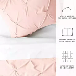 Outlet Kirklands Home Blush Pinched 2-pc. Twin Duvet Cover Set Pink