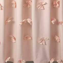 Hot Kirklands Home Blush Riley Cascading Bows Shower Curtain Pink