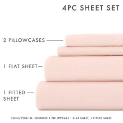 Clearance Kirklands Home Blush Ultra Soft 3-pc. Twin Sheet Set Pink