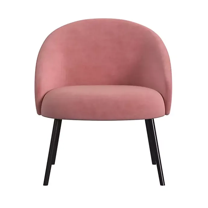 New Kirklands Home Blush Velvet Modern Accent Chair Pink