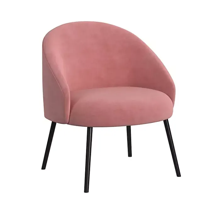 New Kirklands Home Blush Velvet Modern Accent Chair Pink