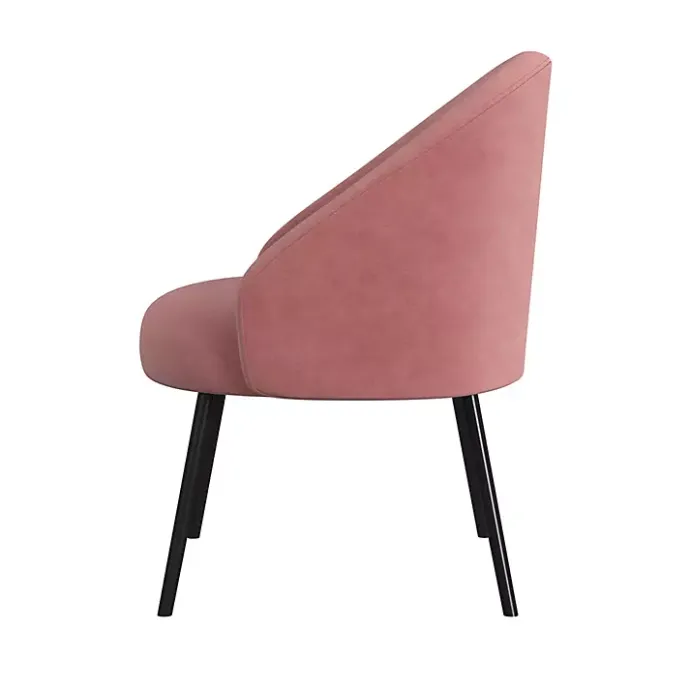 New Kirklands Home Blush Velvet Modern Accent Chair Pink