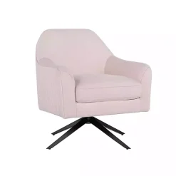 Clearance Kirklands Home Blush Velvet Swivel Accent Chair Pink