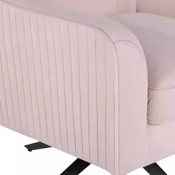 Clearance Kirklands Home Blush Velvet Swivel Accent Chair Pink