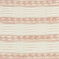 Discount Kirklands Home Blush Woven Knotted Stripes Throw Pillow Pink