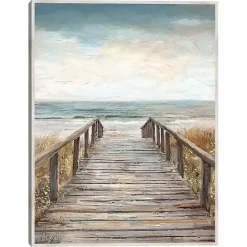 Outlet Kirklands Home Boardwalk To The Beach Framed Canvas Art Print Multi