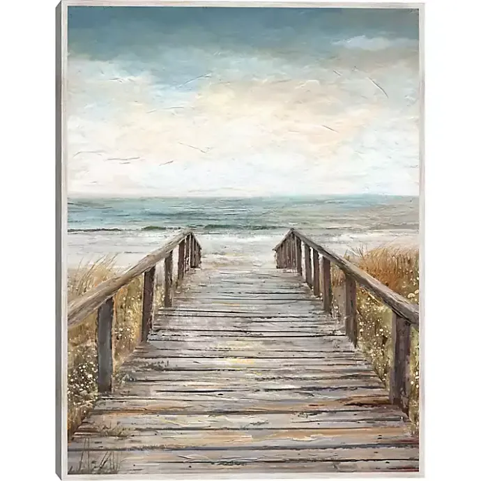 Outlet Kirklands Home Boardwalk To The Beach Framed Canvas Art Print Multi