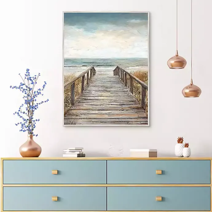 Outlet Kirklands Home Boardwalk To The Beach Framed Canvas Art Print Multi