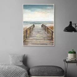 Outlet Kirklands Home Boardwalk To The Beach Framed Canvas Art Print Multi