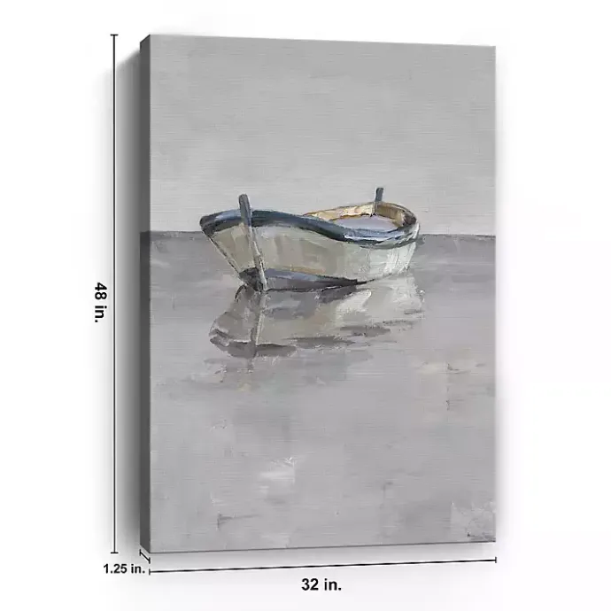 Online Kirklands Home Boat on the Horizon Canvas Art Print Gray