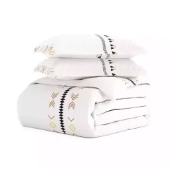 Outlet Kirklands Home Bohemian Stripe 3-pc. Queen Duvet Cover Set White