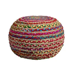 Clearance Kirklands Home Boho Beauty Braided Pouf Multi
