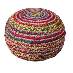 Clearance Kirklands Home Boho Beauty Braided Pouf Multi
