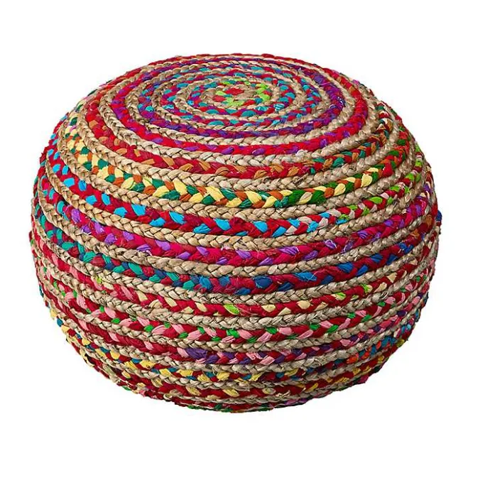 Clearance Kirklands Home Boho Beauty Braided Pouf Multi