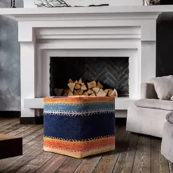 Clearance Kirklands Home Boho Turkish Stripe Ultra-Soft Pouf