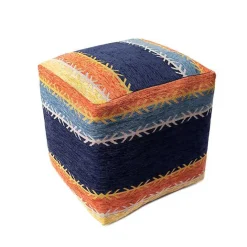 Clearance Kirklands Home Boho Turkish Stripe Ultra-Soft Pouf