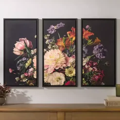 Sale Kirklands Home Bold Bouquet Framed Art Prints, Set of 3 Multi