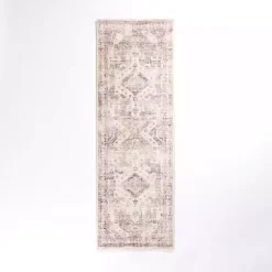 New Kirklands Home Bone Rosette Runner, 2x7