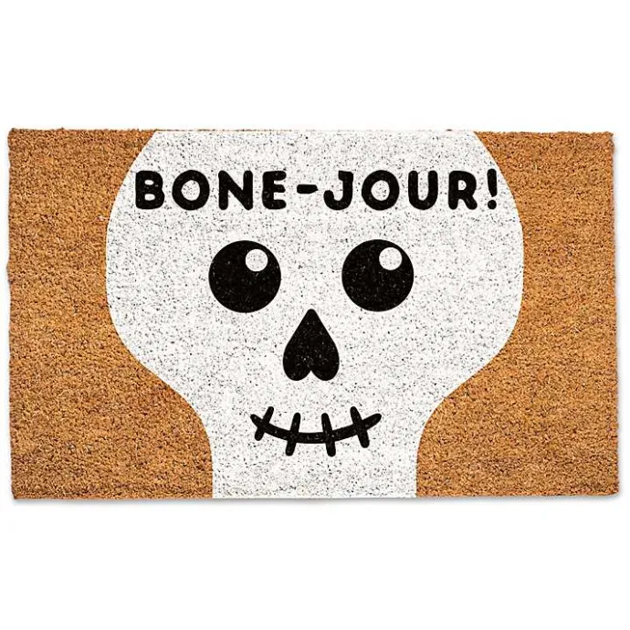 New Kirklands Home Bone-Jour Skelly Halloween Doormat