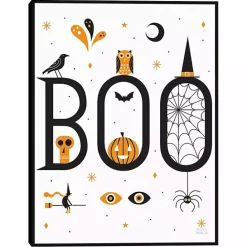 New Kirklands Home Boo Spooky Icons Halloween Wall Plaque