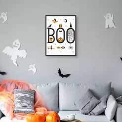 New Kirklands Home Boo Spooky Icons Halloween Wall Plaque