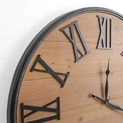 Discount Kirklands Home Boone Wood Plank Wall Clock