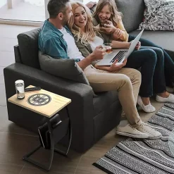 Hot Kirklands Home Boston Bruins Wood C-Table Tan