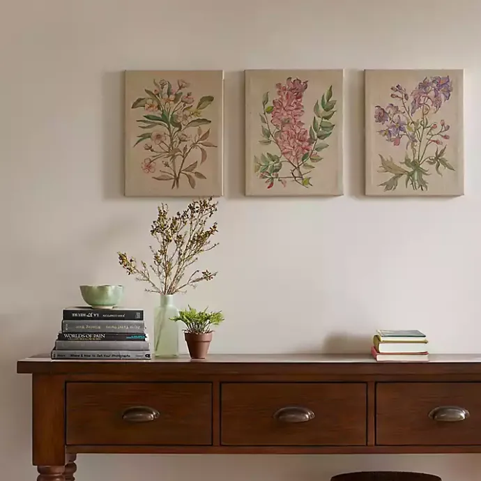Best Kirklands Home Botanical Linen Art Prints, Set of 3 Multi