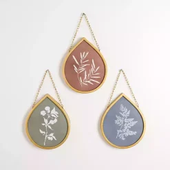 New Kirklands Home Botanical Raindrop Framed Art Prints, Set of 3
