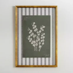 Clearance Kirklands Home Botanical Stripes III Framed Art Print