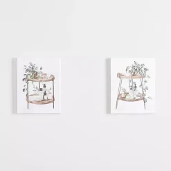 Outlet Kirklands Home Botanical Trays Canvas Art Prints, Set of 2