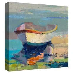 Online Kirklands Home Bottle Green Boat Wrapped Canvas Art Print Multi