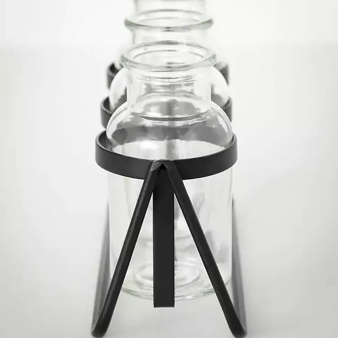 Clearance Kirklands Home Bottle Vase Trio on Metal Stand