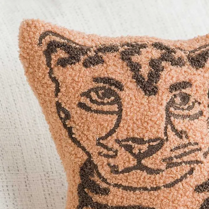Best Kirklands Home Boucle Leopard Shaped Accent Pillow Brown