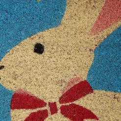 Outlet Kirklands Home Bow Tie Bunny Floral Doormat