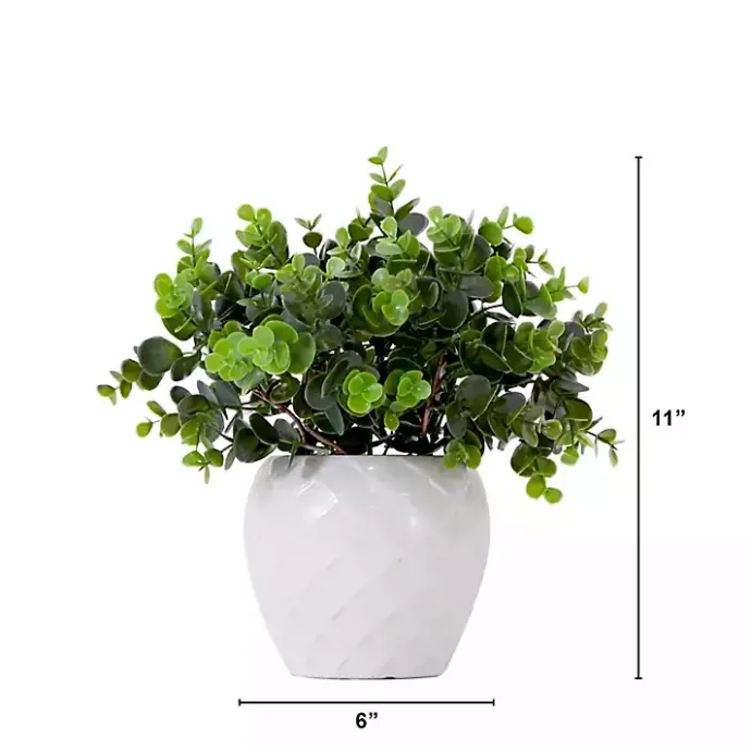 Clearance Kirklands Home Boxwood Arrangement in White Planter