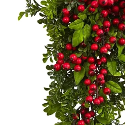 Discount Kirklands Home Boxwood Berry Floral Christmas Teardrop