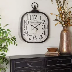 Hot Kirklands Home Brady Rustic Metal Wall Clock