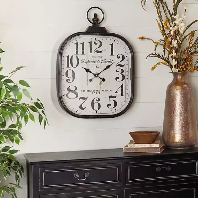 Hot Kirklands Home Brady Rustic Metal Wall Clock