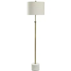 Best Kirklands Home Brass Lily Floor Lamp with Marble Base Gray