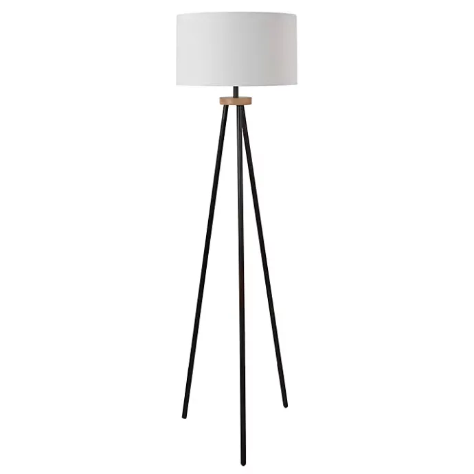 Online Kirklands Home Brass Metal Tripod Floor Lamp White