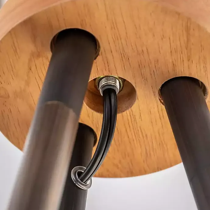 Online Kirklands Home Brass Metal Tripod Floor Lamp White