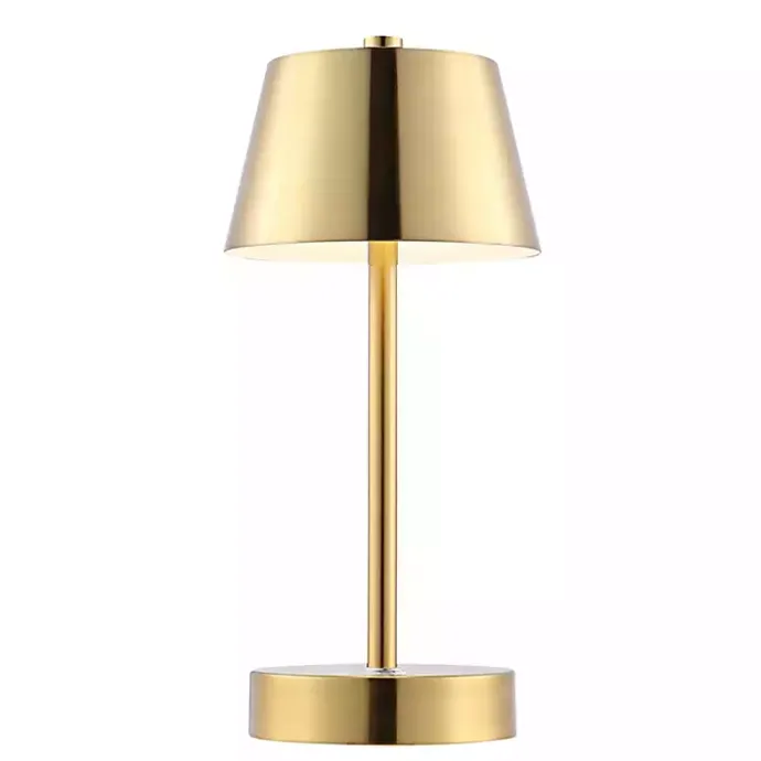 Best Kirklands Home Brass Rechargeable LED Table Lamp, 10 in. Gold