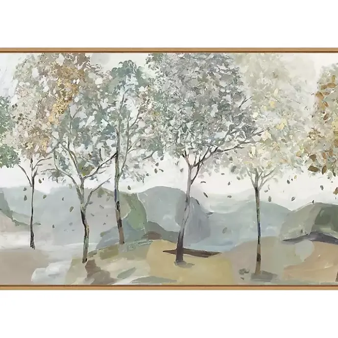 New Kirklands Home Breezy Landscape Trees I Framed Canvas Art Print
