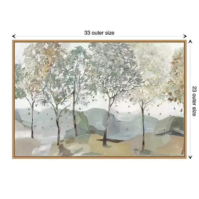 New Kirklands Home Breezy Landscape Trees I Framed Canvas Art Print