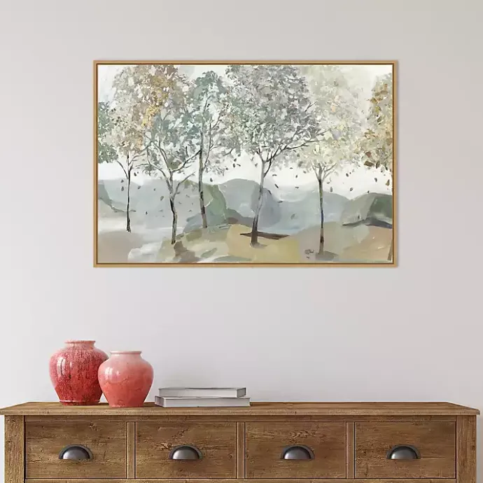 New Kirklands Home Breezy Landscape Trees I Framed Canvas Art Print